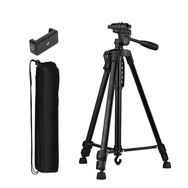 Επαγγελματικό Τρίποδο - Φωτογραφικό με Ρυθμιζόμενο Ύψος 50-140cm και Γάντζο για Φωτογραφικές Μηχανές και Ring Light 3366