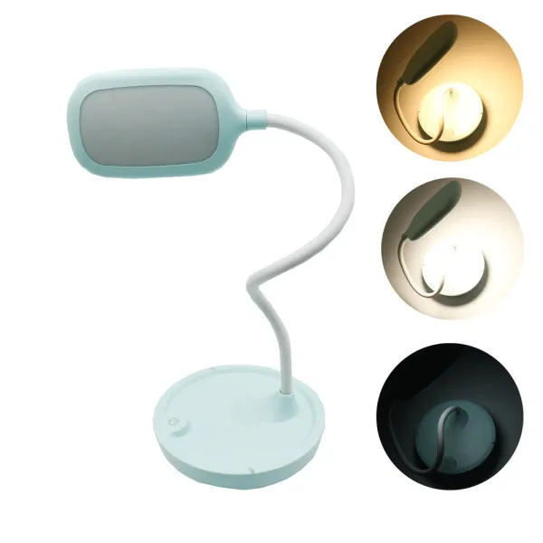 Φωτιστικό Γραφείου LED Dimmable με Εύκαμπτο Βραχίονα και 3 Λειτουργίες Φωτισμού 7015 Γαλάζιο