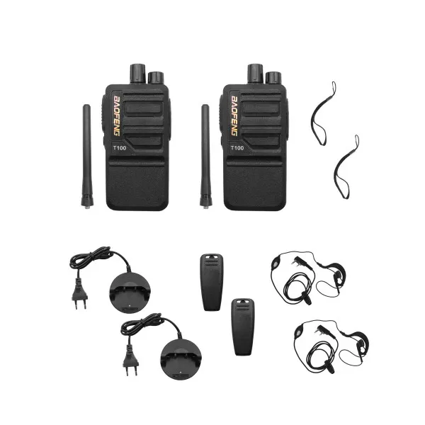 Σετ Ασύρματοι Φορητοί πομποδέκτες UHF 8W BAOFENG BF-T100 2 τμχ
