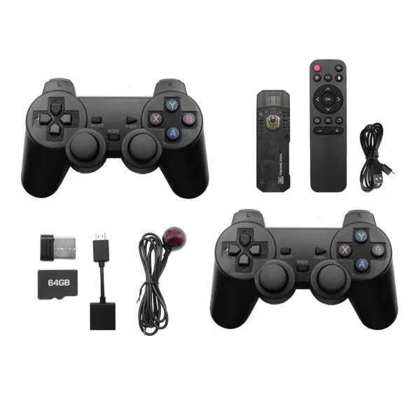 Ηλεκτρονική Παιδική Ρετρό Κονσόλα με 2 Ασύρματα Χειριστήρια Gamepad και TV Box 8K Ultra HD Game Stick για 8+ Ετών