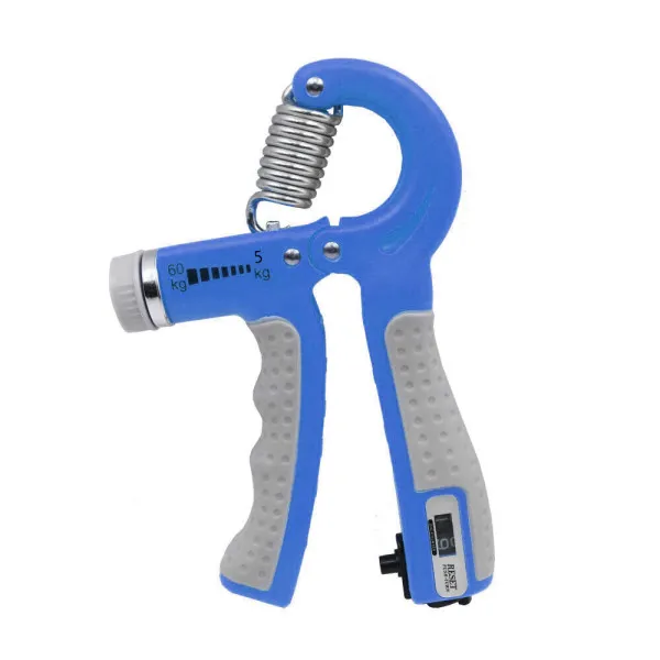 Ταναλάκι Χεριών Γκρι με Ρυθμιζόμενη Αντίσταση έως 60kg και Μετρητή CX-31B Γαλάζιο