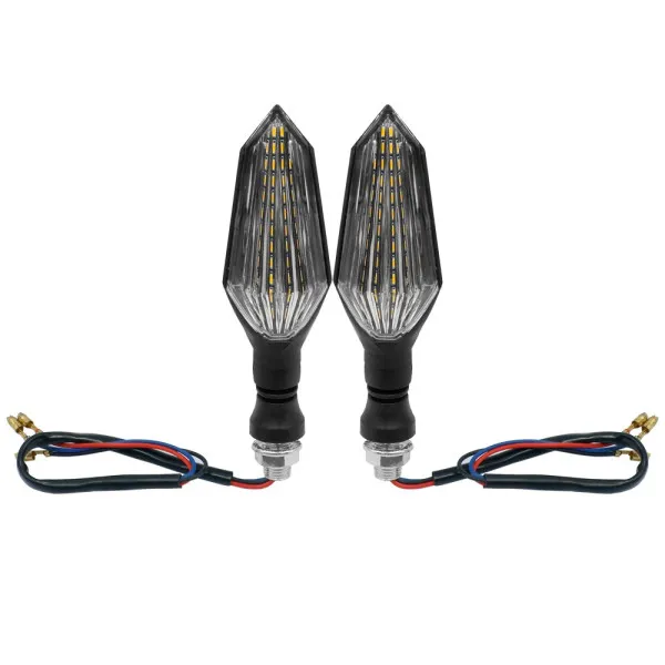 Φλάς μηχανής LED 12 SMD Πορτοκαλί 12V IP65 0050 2 τμχ