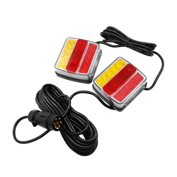 Σετ LED Αδιάβροχα Φώτα Τρέιλερ 12V 7 Pin με Μαγνήτη 2τμχ