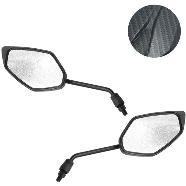 Σετ Καθρέπτες Μηχανής Ρυθμιζόμενοι Αλουμινίου 2 τμχ Carbon Matte W17306