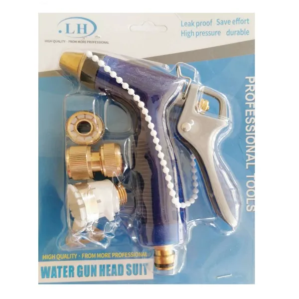 Σετ Μεταλλικό Πιστόλι Ψεκασμού Νερού Υψηλής Πίεσης 4τμχ. με 3 συνδέσμους 13807-033