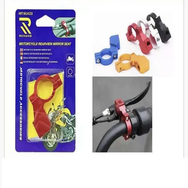 Στήριγμα καθρέφτη οπισθοπορείας ποδηλάτου με βραχίονα σύσφιξης 2.2cm w14153-1 Μαύρο/Μπλε/Κόκκινο