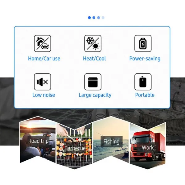 Ηλεκτρικό Φορητό Ψυγείο Ψύξης και Θέρμανσης 7,5 Λίτρων για το Αυτοκίνητο 12V