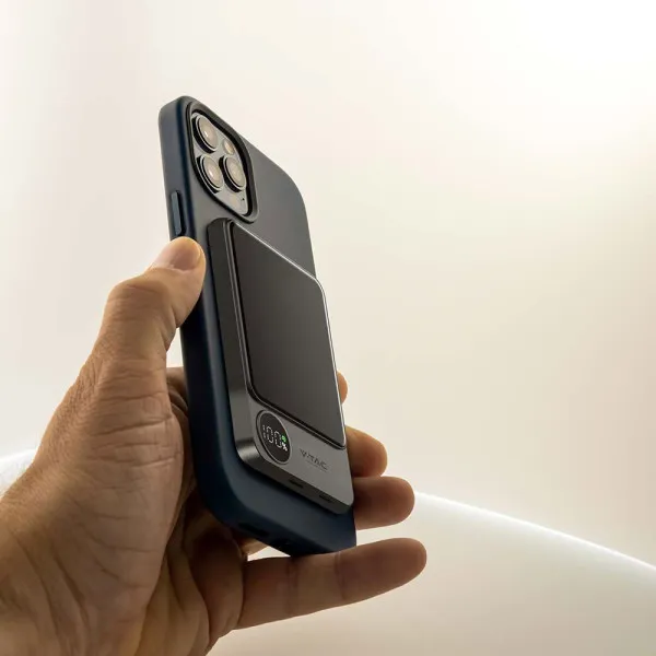 Μαγνητικό wireless power bank 1500mAh 22.5w fast charging με Οθόνη και Ασύρματη Φόρτιση 17743-1040 Μαύρο