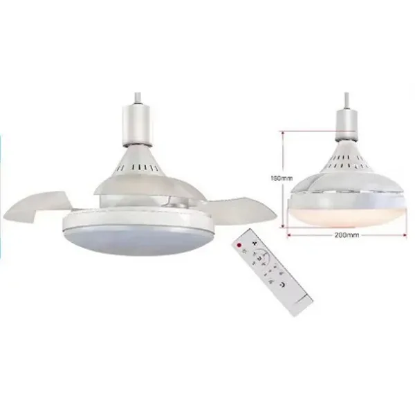 Ανεμιστήρας Οροφής 20cm με Τηλεχειριστήριο 120w RZ-196 Λευκό