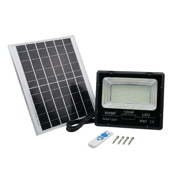 Στεγανός Ηλιακός Προβολέας LED 1200W με Τηλεχειριστήριο IP67 RZ-205
