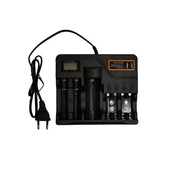 Φορτιστής 7 Μπαταριών Li-ion/AAA/AA με 2 θύρες USB Α18610-13