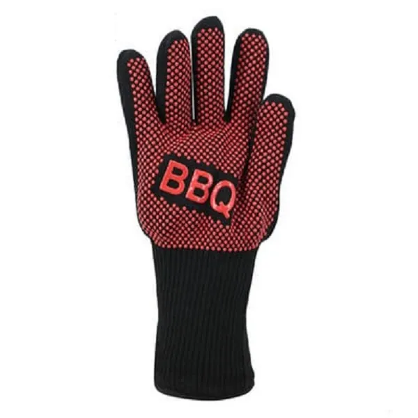 Γάντια BBQ Εξαιρετικά ανθεκτικά στη θερμότητα 1τμχ κόκκινο