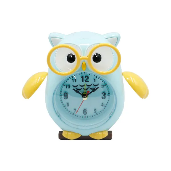 Παιδικό Επιτραπέζιο Ρολόι με Ξυπνητήρι σε Σχήμα Κουκουβάγια 1001 Γαλάζιο