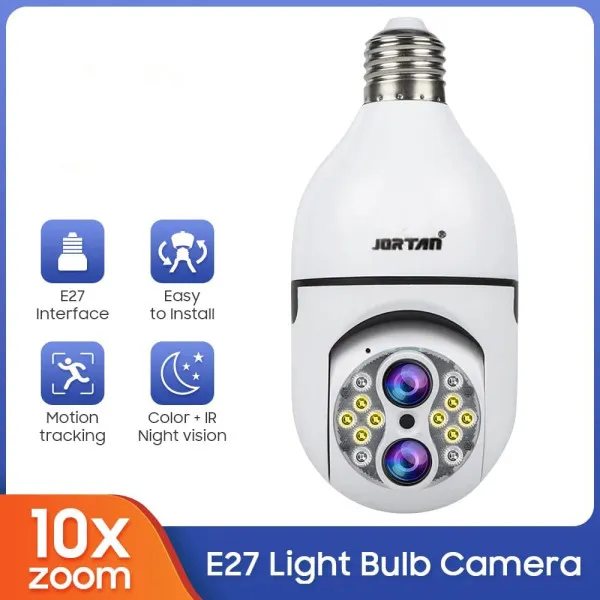 IP Κάμερα Παρακολούθησης Wi-Fi 1080P E27 Εσωτερικού και Εξωτερικού Χώρου με Νυχτερινή Λήψη 355° - Αμφίδρομη Επικοινωνία και Micro SD Θύρα JT-8177-2HP