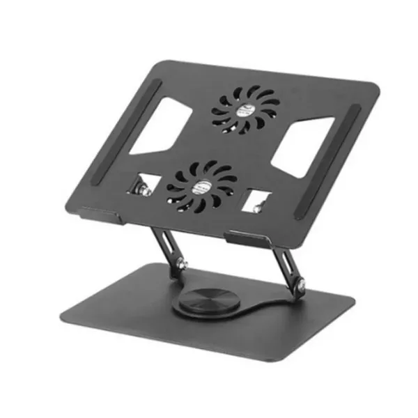 Cooling Pad για Laptop εως 17.3" Περιστροφής 360 Μοιρών με 2 υποδοχές για ανεμιστηράκια YL-906 Μαύρη