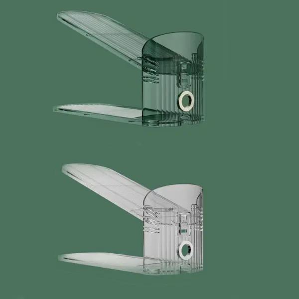 Σετ Πλαστικές Επιτραπέζιες Βάσεις Οργάνωσης με 2 Ράφια για Παπούτσια σε Διάφανο και Πράσινο Χρώμα CX-204