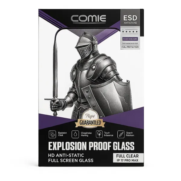 COMIE Explosion Proof Τζαμάκι πλήρους κάλυψης iPhone 17 Pro Max 2194
