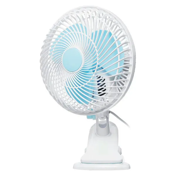 Φορητός Περιστρεφόμενος Ανεμιστήρας 220V με 2 Επίπεδα και Μανταλάκι Στήριξης FC01-180 Λευκός