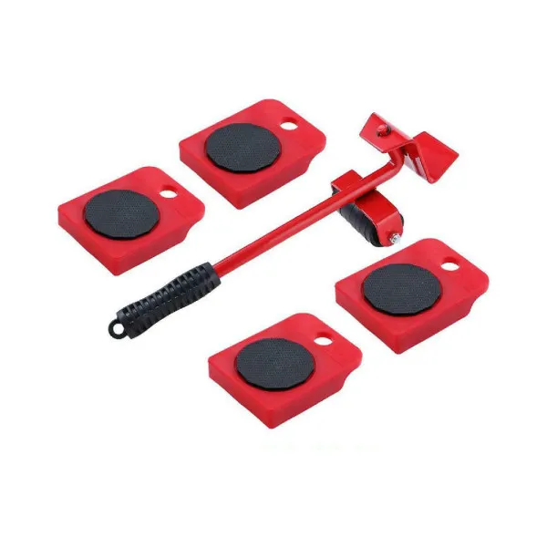 Σύστημα Μεταφοράς Επίπλων για Φορτίο Βάρους έως 150kg με Τροχούς Κόκκινο