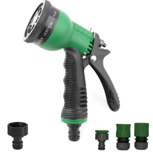 Σετ Πιστόλι Ποτίσματος - Νερού για Λάστιχο Κήπου με 8 Επιλογές και Ταχυσυνδέσμους 1/2" 5 τμχ