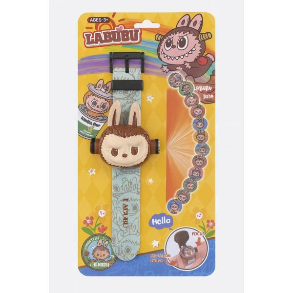 Labubu Παιδικό Ρολόι Προβολέα 3087-46 Καφέ