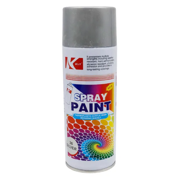 Σπρέι Βαφής Ακρυλικό με Γυαλιστερό Εφέ 200ml KLY-019-36 Ασημί