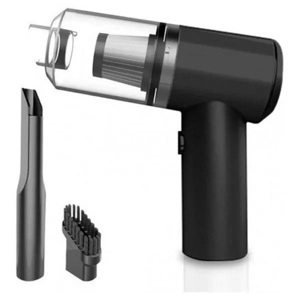 Επαναφορτιζόμενο Σκουπάκι Αυτοκινήτου Στερεών 120W 7.4V με 2 Ακροφύσια HYH-121 Μαύρο