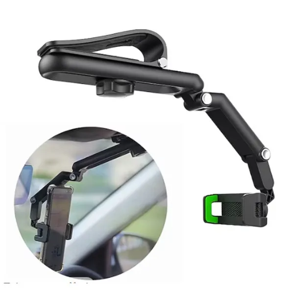 Πολυλειτουργική Βάση Κινητού Αυτοκινήτου 360° με Κλιπ-Μανταλάκι HQ-0192 Μαύρη