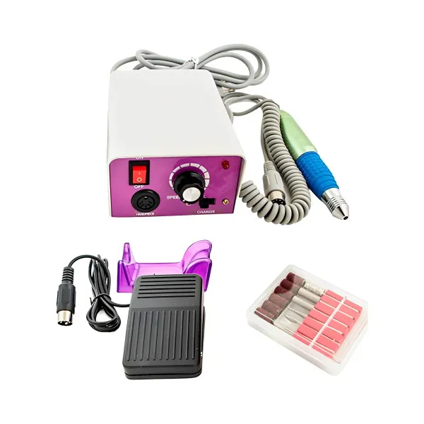 Τροχός Νυχιών Ρεύματος 30000rpm με Πεντάλ 15W Lina MM-25000 Ροζ