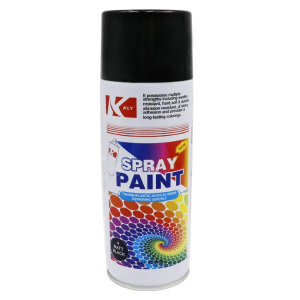 Σπρέι Βαφής Ακρυλικό με Ματ Εφέ 200ml KLY-019-4 Μαύρο