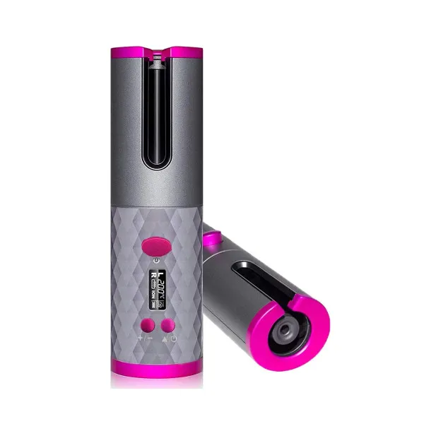 Επαναφορτιζόμενο Σίδερο Μαλλιών Για Μπούκλες Με Οθόνη Led – Cordless Automatic Curler 501-6 Γκρι