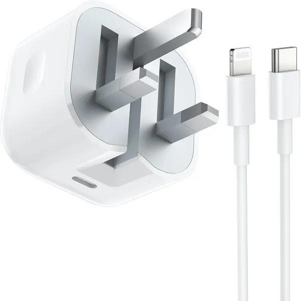 Φορτιστής ταχείας φόρτισης iPhone 14 20w με καλώδιο USB-C σε Lightning Λευκός ZY-2420