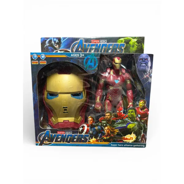 Σετ Φιγούρα Δράσης Avengers με Μάσκα & Φώτα/Ήχους - Iron Man 24cm 5475A