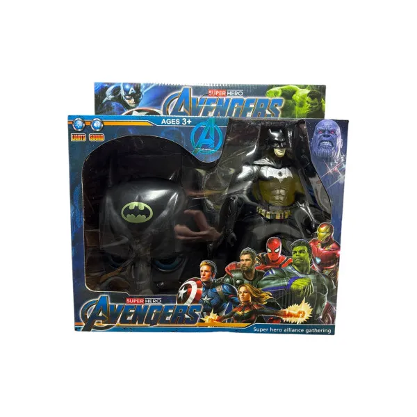 Σετ Φιγούρα Δράσης Super Hero με Μάσκα & Φώτα/Ήχους - Batman 24cm 5475F