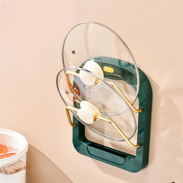 Βάση Τοίχου για 2 Καπάκια Κατσαρόλας HYH-111 Πράσινη