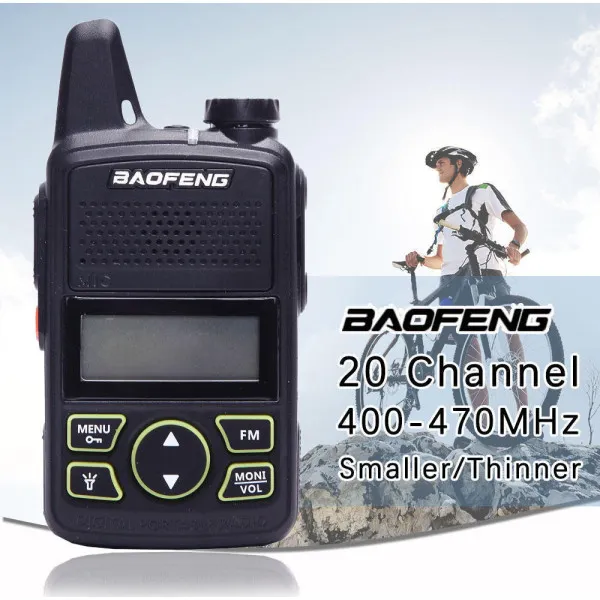 Mini Ασύρματος Φορητός Πομποδέκτης UHF 1.5W BAOFENG BF-T1 Μαύρο