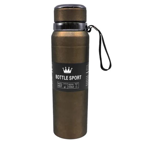 Μπουκάλι Θερμός με Ιμάντα Μεταφοράς 1000ml JB-6060 Καφέ