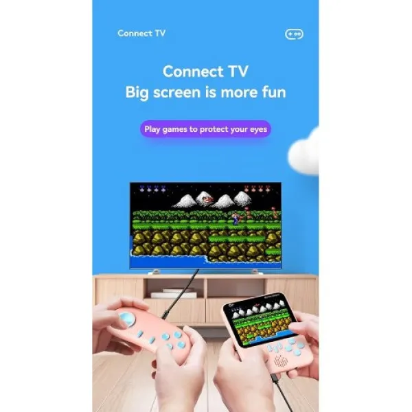 Ηλεκτρονική Παιδική Κονσόλα Χειρός G7 για 3+ Ετών Ροζ