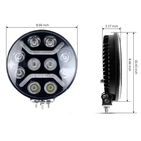 Provoleas Led Stroggylos Aytokinitoy 8,6" 12 Led 12-24V Jn-2853-94