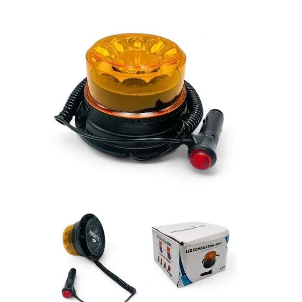 Magnitikos Faros Aytokinitoy 12-24V 14X9Cm Jn-2853-103 Portokali Fotismoy