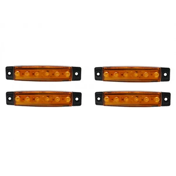Φώτα Όγκου Φορτηγού 6LED 12-24V 4τμχ με σετ βιδών JN-2853-90 Πορτοκαλί