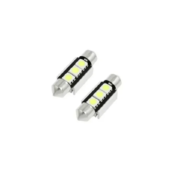 Set Led Plafonieras C5W Canbus 36Mm 12V 3 Smd Psychro Leyko 6000K 2Tmch Xxm0031-36Mm