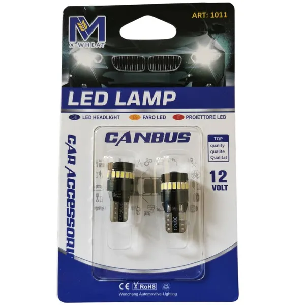 Lamptires Led T10 1.5W Canbus 18 Smd 3014 1 Smd 3030 Set 2 Temachion Xm0061