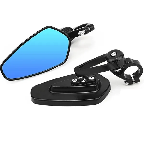 Set Metalikoi Kathreftes Opisthoporeias Motosikletas 22Mm Hw-0387 Mayro