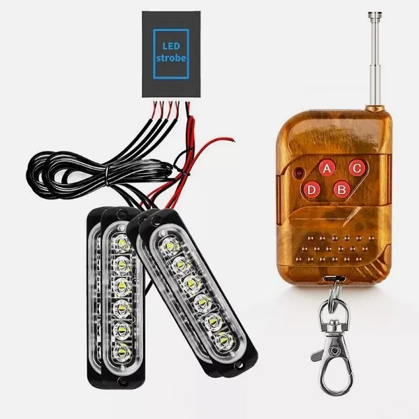Fota 24 Led Mprostinis Maskas Aytokinitoy 4 Temachion Me Tilecheirismo Hw-0421Portokali Amber