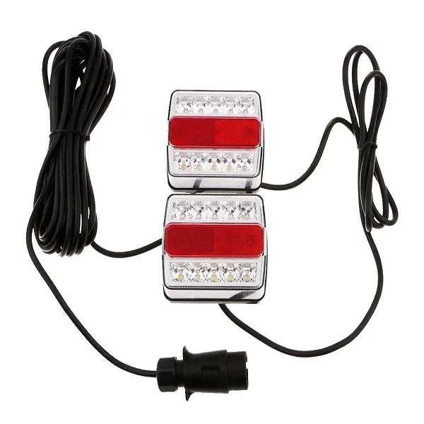 Set Fota Treiler Adiavrocha Led Me Magniti 2Tmch Me Kalodio 7Pin Hw-0370