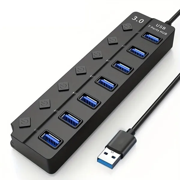 3.0 Hub 7 Θυρών Με σύνδεση USB-A 5GBPS 30cm