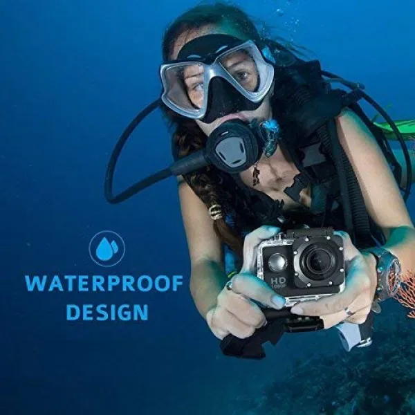WATERPROOF SPORTS ACTION CAMERA HD 1080p WI-FI 710800.BLACK