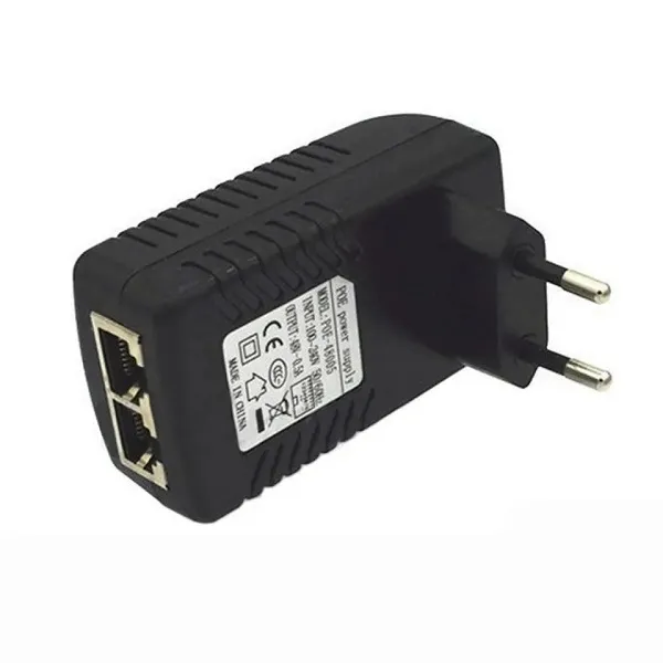 Τροφοδοτικό Wall Eu 48V 0,5A Προσαρμογέας Ethernet Ip Poe Injector A-044