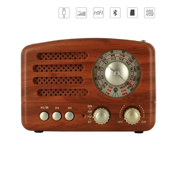 Retro Φορητό Επαναφορτιζόμενο Ραδιόφωνο Bluetooth CMiK MK-615BT